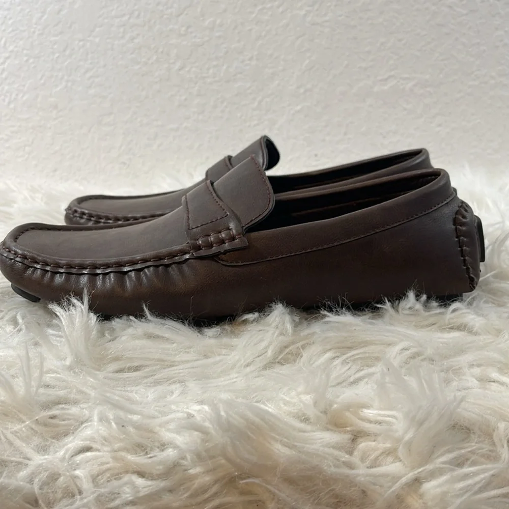 Gallery Seven Men’s Shaded Smart Penny Loafer Color Saddle Brown Size 7 NEW